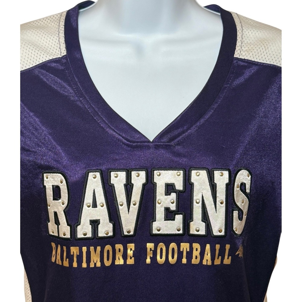 Womens Baltimore Ravens Football Jersey Team Apparel Lace Up Purple‎ Sz Medium